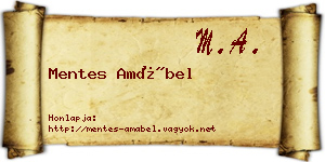 Mentes Amábel névjegykártya